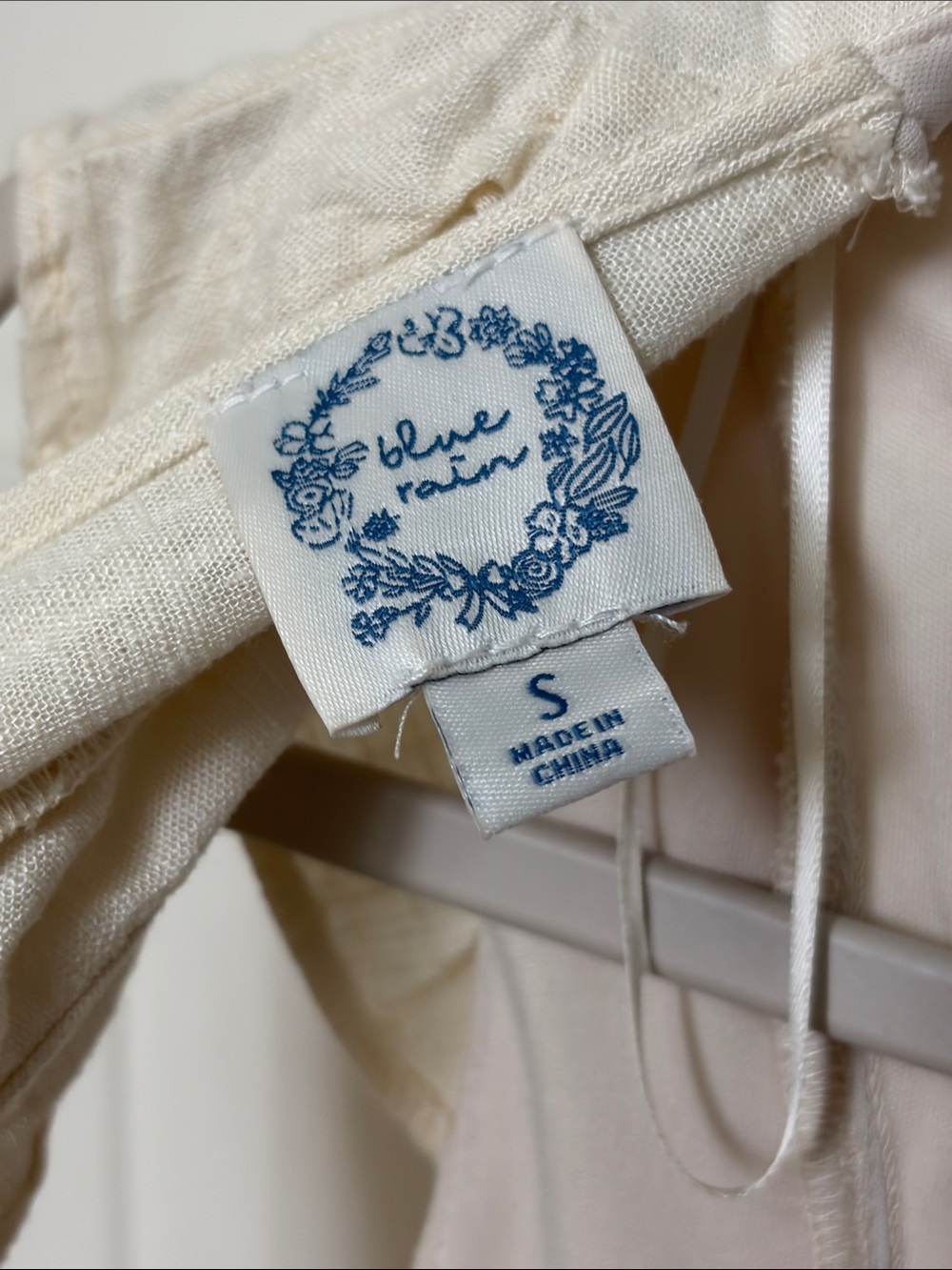 Cream Ruffle Backless Tie Top - Picture 3 of 3